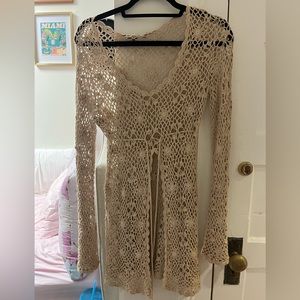 1990s Vintage Crochet Dress/coverup